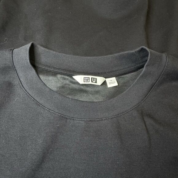 Uniqlo Airism T Shirt Black Crewneck Tee Short Sleeve Travel Sustainable Men M - Picture 3 of 8